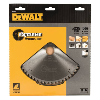 Product afbeelding voor DeWALT Cirkelzaagblad Extreme DT4097QZ S40 235x30x3mm 56tands Trapeziumvlaktand