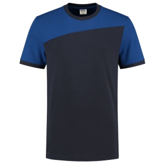 Product afbeelding voor Tricorp T-Shirt Bicolor Naden 102006 Maat M Navy/Koningsblauw