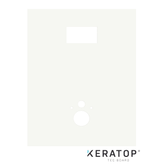 Product afbeelding voor Keratop Tec-Board Toiletpaneel 130x100cm 13mm Broken White Met 4 Sparingen