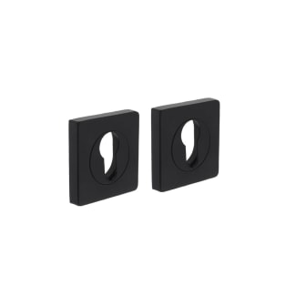 Product afbeelding voor Intersteel Cilinderrozet Vierkant 55x55x10mm Zamak Zwart Met Profielgat