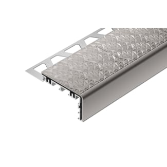 Product afbeelding voor Schlüter TREP-V60 Draagprofiel R10 12,5mm 100cm Alu Bruut Mat Geanodiseerd Steengrijs TVL60SG125/100