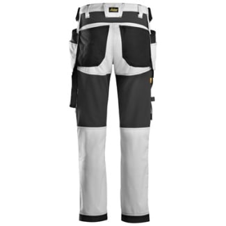 Product afbeelding voor Snickers Werkbroek AllroundWork Lang Stretch Met Holsterzakken Maat 52 Wit/Zwart