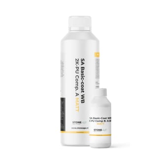 Product afbeelding voor Stone Age Basic Coat 2K PU 0,5ltr Mat Waterbasis Ten Behoeve Van Basebeton