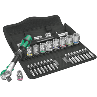 Product afbeelding voor Wera Ratelset 8100 SB 6 Zyklop Speed 3/8" Metrisch 26-Delig