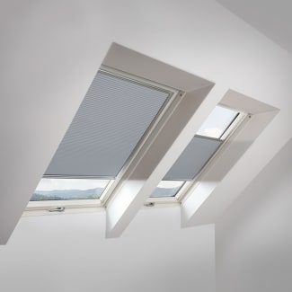 Product afbeelding voor Fakro Honeycomb Plissegordijn APF/A II 78x180cm Handmatig Kleur Grijs (603) Aluminium Zijdleiding