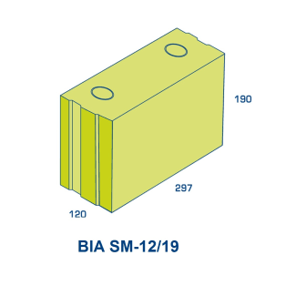 Product afbeelding voor BIA Stootvoegloos Metselblok Lichtbeton 12/19 297x120x190mm Vuilwerk