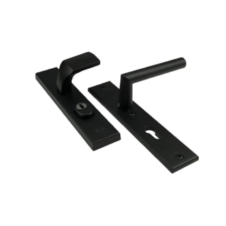 Product afbeelding voor AMI Veiligheidsdeurgarnituur 251/51 Duwer-Kruk Recht Veiligheidslangschild PC92 SKG3 Aluminium Zwart Met Kerntrekbeveiliging