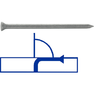 Product afbeelding voor Kelfort Stalen Nagel 3.0x40mm Conische Platkop Elektrolytisch Verzinkt 250st 1kg