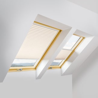 Product afbeelding voor Fakro Plissegordijn APS/W I 94x75cm Handmatig Kleur Perzik (652) Aluminium Witte Zijgeleiding