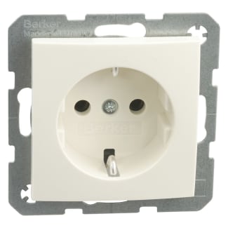 Product afbeelding voor Berker Contactdoos S1 Inbouw 2-Polig 1-Voudig Randaarde Polarwit