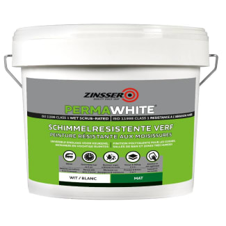 Product afbeelding voor Zinsser PermaWhite Matt Interieurverf 10L Schimmelresistent