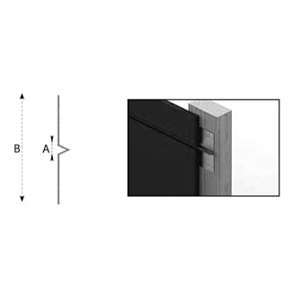 Product afbeelding voor Voegprofiel Type B Breed Zwart L= 3055 mm