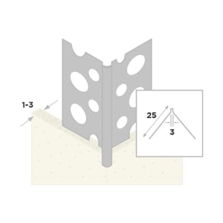Product afbeelding voor Ripstaal Hoekbeschermer 1031 260cm 1-3mm RVS