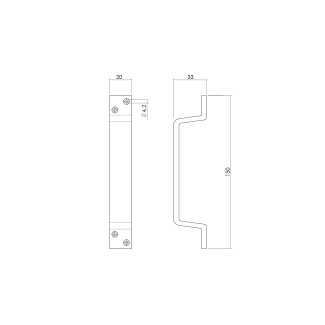 Product afbeelding voor Intersteel Handgreep 150mm Aluminium F1