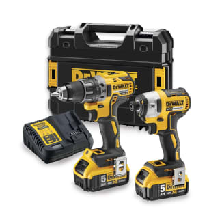 Product afbeelding voor DeWALT Accu Comboset DCK268P2T 18V XR Accuboor/Slagschroevendraaier 2x5,0Ah
