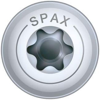 Product afbeelding voor Spax Houtschroef 6x120/68mm Discuskop 13,6mm TX-30 Verzinkt 100st