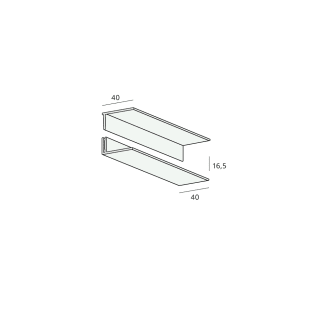 Product afbeelding voor Florence Omrandingsprofiel 40mm 600cm 2-Delig Creme