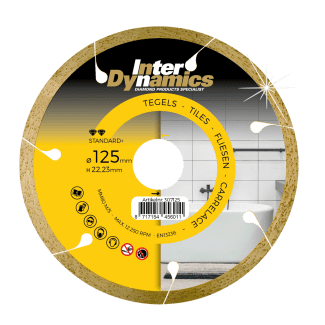 Product afbeelding voor InterDynamics Diamantzaagblad Standard+ 230x22.2mm Tegels 1st