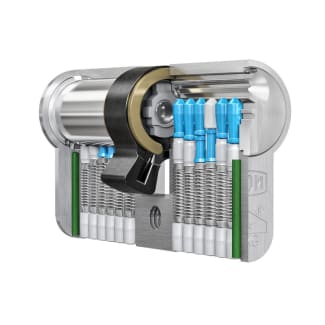 Product afbeelding voor DOM Profielcilinder 333 Plura Dubbel 45/45mm Messing Vernikkeld Mat SKG2