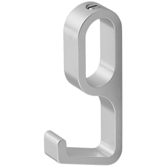 Product afbeelding voor Hermeta Jashaak Voor Garderobebuis 1201 Enkel Ovaal 30x14mm Aluminium Naturel