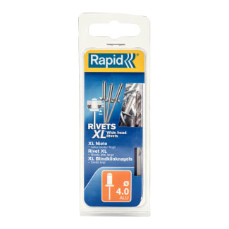 Product afbeelding voor Rapid Blindklinknagel XL 4.0x10mm Aluminium Met Boor 50st