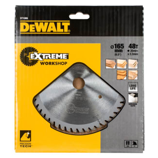 Product afbeelding voor DeWALT Cirkelzaagblad Extreme DT1086QZ 165x20mm 48tands Wisseltand