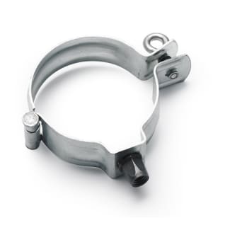 Product afbeelding voor Wentzel Rheinzink Walsblank Zinken Scharnierpijpbeugel 80mm Met Moer M10