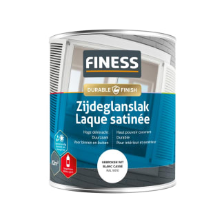 Product afbeelding voor Finess Zijdeglanslak Binnen/Buiten 750ml Gebroken Wit RAL9010