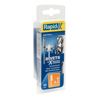 Product afbeelding voor Rapid Blindklinknagel High Performance 4.0x14mm RVS Met Boor 50st
