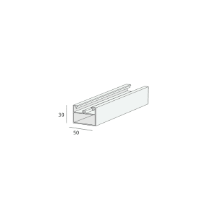 Product afbeelding voor Twinson Montageprofiel 30x50mm 6m Aluminium