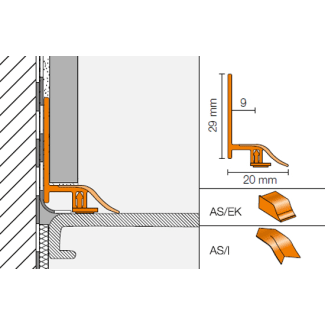 Product afbeelding voor Schlüter DILEX-AS Eindkappenset Aansluitprofiel PVC/CPE Zuiver Wit EK/AS20BW