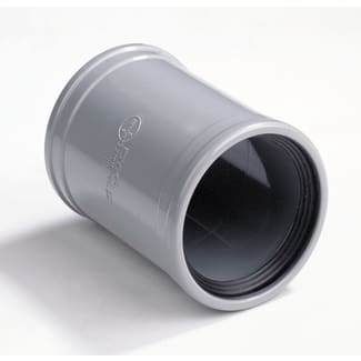 Product afbeelding voor Dyka PVC Steekmof 125mm SN4 2FM 2x Manchetmof Grijs