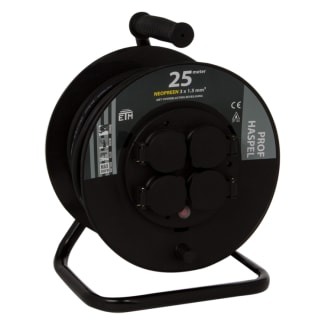 Product afbeelding voor ETM Kabelhaspel Prof 3x1.5mm² Kabellengte 2.5m Spatwaterdicht Zwart