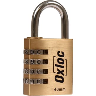 Product afbeelding voor Oxloc Cijferhangslot 40mm Messing
