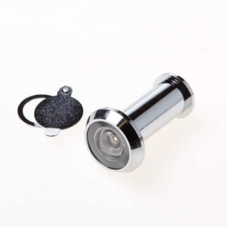 Product afbeelding voor DX Deurspion 14mm Deurdikte 35-60mm Inclusief Afsluitklepje Massief Messing Verchroomd