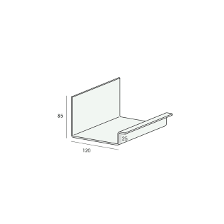 Product afbeelding voor Heering Verholen Goot 120mm 600cm Grijs