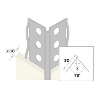 Product afbeelding voor Ripstaal Hoekbeschermer 1041 260cm 7-10mm RVS