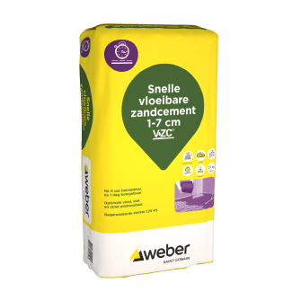Product afbeelding voor Weber Floor Zandcement VZC Snel 25kg Vloeibaar Gietdekvloer 10-50mm