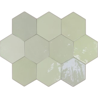 Product afbeelding voor Wandtegel Zellige Hexa Mint 10,8x12,4cm 9mm Glanzend