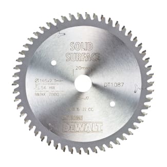 Product afbeelding voor DeWALT Cirkelzaagblad Extreme DT1087QZ 165x20mm 54tands Wisseltand