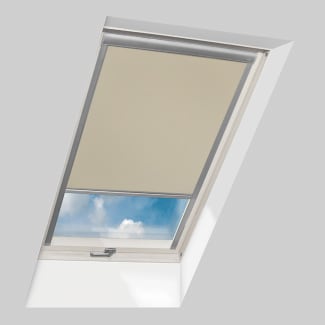 Product afbeelding voor Fakro Rolgordijn Met Zijgeleiding ARP NE Wifi Tuya II 114x118cm Elektrisch Exclusief Voeding En Connect Set Kleur Cappuccino (241)