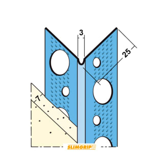 Product afbeelding voor Slimgrip Hoekbeschermer SG1040 260cm 7mm Alu Zink