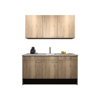 Product afbeelding voor Procasa Keuken 170cm Compleet Mountain Oak Inclusief Vaatwasser Volledig Geintegreerd