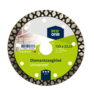 Product afbeelding voor ProOne Diamantzaagblad Heavy 125x22.23mm Universeel 1st
