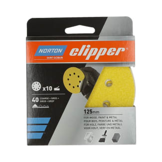 Product afbeelding voor Clipper Schuurschijf G131F K40 125mm Met Klittenband Alox 10st