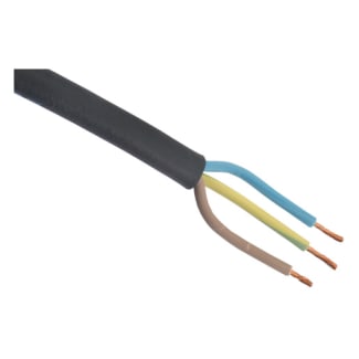 Product afbeelding voor Q-Link Kabel 3x1mm² 20m Rubber Glad Zwart