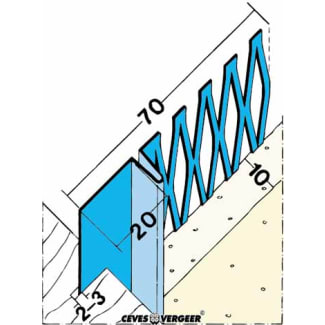 Product afbeelding voor Stucstopprofiel 1306 300cm 10mm