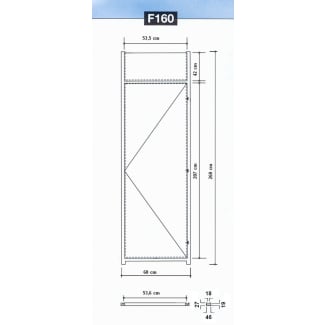 Product afbeelding voor Meterkastfront P411 Rechts 2600x600mm Inclusief Sleutel/Bevestigingsmiddelen