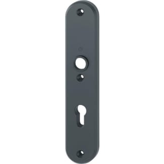 Product afbeelding voor HOPPE Veiligheidslangschild 3214 Ovaal Met Kruk-/Profielcilindergat 250x50mm PC72 Aluminium Zwart SKG3