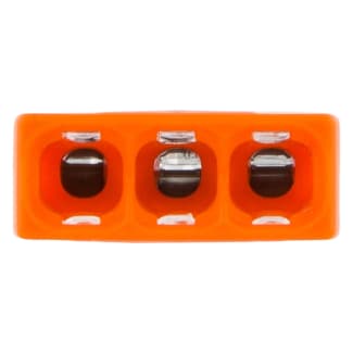 Product afbeelding voor Wago Lasklem 3-polig Transparant/Oranje 100st